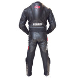 Perrini's Fusion Motorcycle Rider Racing Genuine Cowhide Leather Suit Black Color