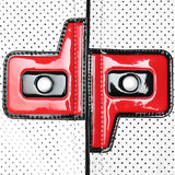 Perrini Pulsar 1Pc Red White & Black Genuine Leather Motorbike Riding Racing Suit