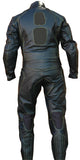 Perrini's Poison 2 pc Motorcycle Cow Hide Genuine Leather Suit Racing Full Black