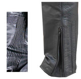 V-Pilot Style Motorcycle Leather Pants