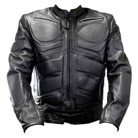 Perrini Men's Black Motorcycle Riding Armor Biker Racing Motorbike Riding Genuine Leather Jacket