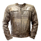 Perrini New Men’s Buffalo Motorbike Genuine Leather Biker Jacket Motorbike Leather Top