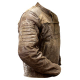 Perrini New Men’s Buffalo Motorbike Genuine Leather Biker Jacket Motorbike Leather Top