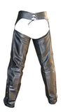 Heavy Duty Motorcycle Leather Biker Chaps New