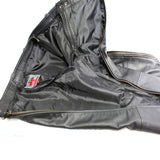 Perrini Men’s Fashion Motorbike Cowhide Motorcycle Genuine Leather Sport Pant Black Color