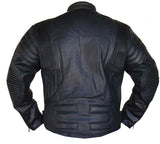 Biker Leather Motorcycle Riding Jacket Vented