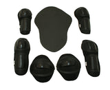 2pc Perrini Ghost II Motorcycle Racing Leather Suit with Metal Waist Zipper Black