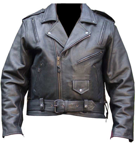 Biker Leather Motorcycle Riding Jacket Thick