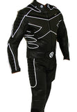 Perrini 2pc X-MEN Motorcycle Genuine leather Racing Riding Track Suit CE Armor