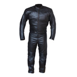 Perrini Venom 2pc Motorcycle Riding Racing Track Suit w/ Padding Drag Suit Black
