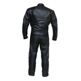 Perrini Venom 2pc Motorcycle Riding Racing Track Suit w/ Padding Drag Suit Black