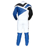 Perrini Venom 2pc Motorcycle Riding Racing Track Suit Drag Suit Blue/Black/White