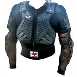 Motorcycle Racing Riding Full Body Armor Spine Protection Jacket w/ GP Armor Black