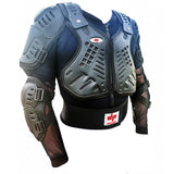Motorcycle Racing Riding Full Body Armor Spine Protection Jacket w/ GP Armor Black