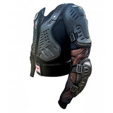 Motorcycle Racing Riding Full Body Armor Spine Protection Jacket w/ GP Armor Black