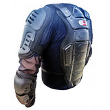 Motorcycle Racing Riding Full Body Armor Spine Protection Jacket w/ GP Armor Black