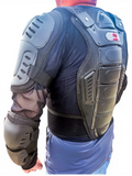 Motorcycle Racing Riding Full Body Armor Spine Protection Jacket w/ GP Armor Black