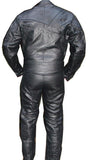 Perrini Venom 2pc Motorcycle Riding Racing Track Suit w/ Padding Drag Suit Black