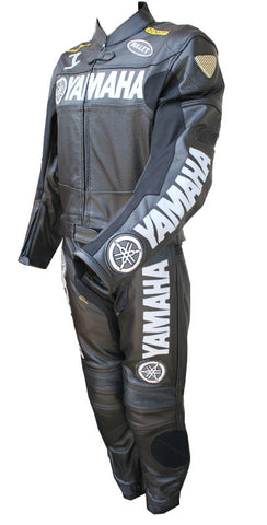 2 pc Yamaha Motorcycle Racing Suit Leather Suit