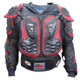 Red & Black CE Approved Perrini Full Body Armor Motorcycle Jacket