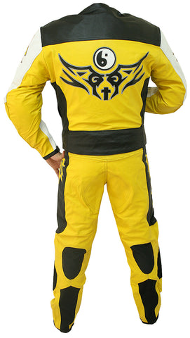 2 Pc Ying Yang Dragon Motorcycle Racing Suit Leather Suit