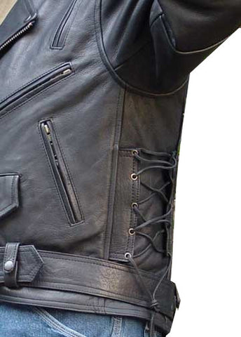 Biker Leather Motorcycle Riding Jacket Thick TopGearLeathers