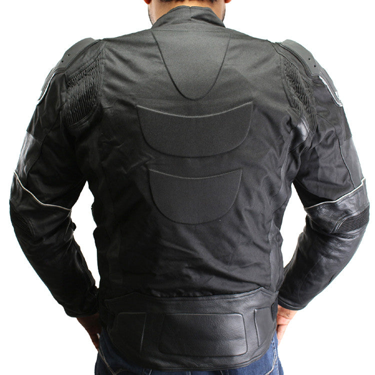 Perrini Mens Classic BLK Motorcycle Armor Biker Racing Motorbike Cordu