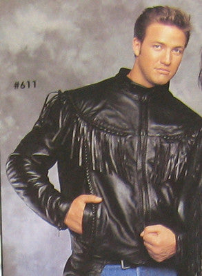 Motorcycle Riding Leather Jacket Fringe