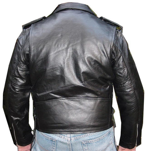 Motorcycle Riding Leather Jacket Side Laces