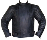 Biker Leather Motorcycle Riding Jacket Vented