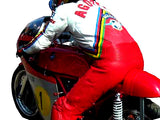 Agostini Italy Old School vintage 1 Piece Racing Leather Suit Custom Style