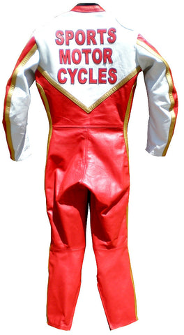Mike Hailwood's Old School 1 Piece Racing Leather Suit Custom Style