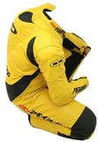 Perrini's Fusion Motorcycle Rider Racing Genuine Cowhide Leather Suit Yellow Blk