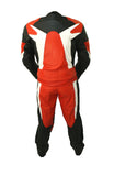 Perrini Ghost 2pc Motorcycle Racing Cow Hide Leather Suit Padding Red/Black/White